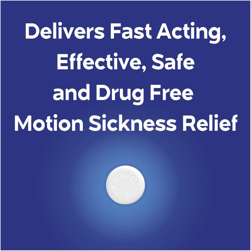 Sea-Band Anti-Nausea Acupressure Wristband for Motion or Morning Sickness, Adult, 1 Pair (Color May Vary)