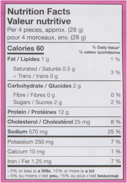 Meridian Smokehouse 100% Grass-Fed Beef Jerky - Traditional - 6 Pack - Made in Canada - Gluten Free - No Hormones or Antibiotics - No Artificial Additives