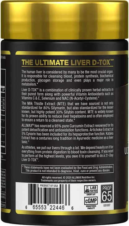 ALLMAX Nutrition - 肝脏 DTOX - 终极肝脏保护，42 粒