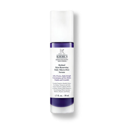 Kiehl's Daily Micro-Dose Anti-Aging Retinol Facial Serum, Reduces Wrinkles, Firms Skin, Evens Skin Tone, Youth Renewing & Hydrating Formula, with Retinol & Ceramides, Paraben-free - 50 ml