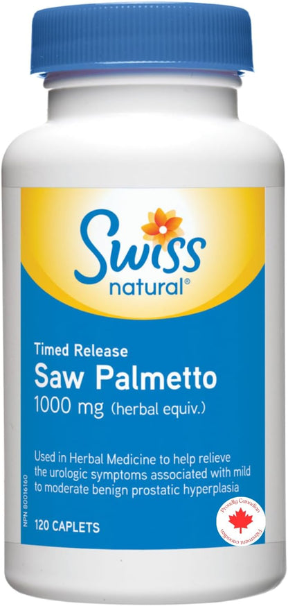 瑞士天然鋸棕櫚定時釋放1000毫克膠囊120粒