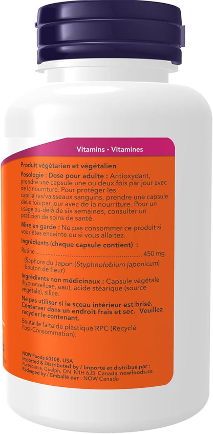 NOW Supplements 蘆丁 450 毫克膠囊，100 粒