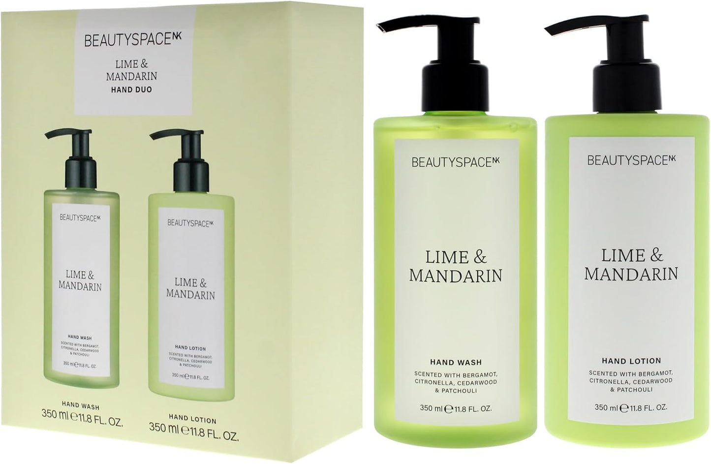 BeautySpace Beauty Space 护手霜二合一 - 柠檬和柑橘 11.8 盎司护手霜，11.8 盎司洗手液，男女通用 2 件