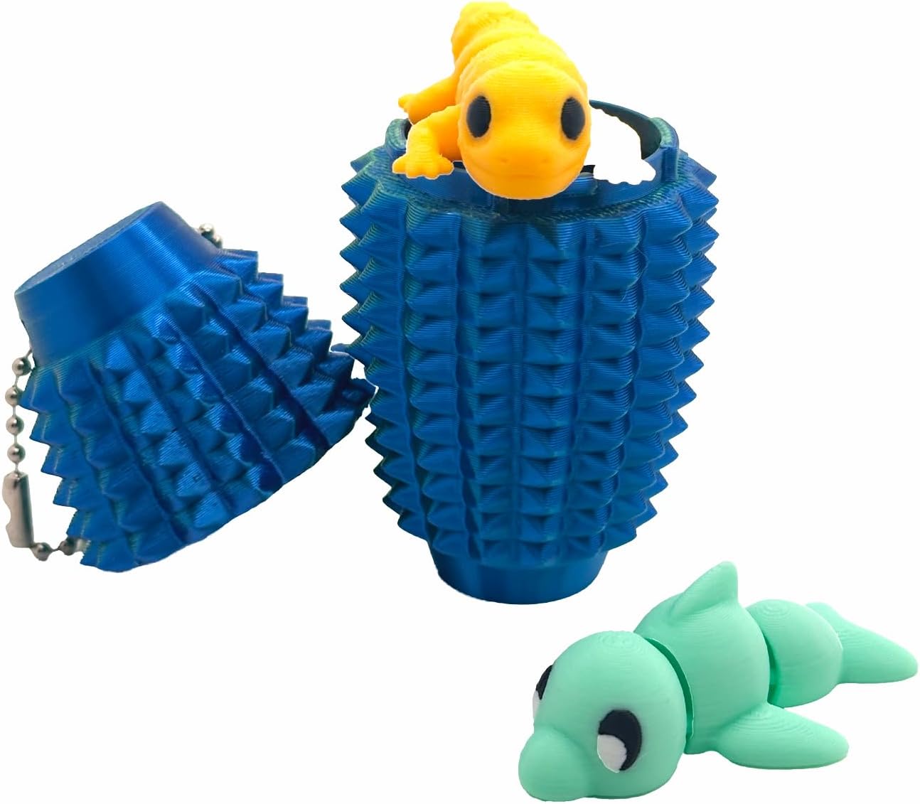 Upgrade 3D Printed Pain Fidget, 3D Printed Pain Fidget with Animals - Purple