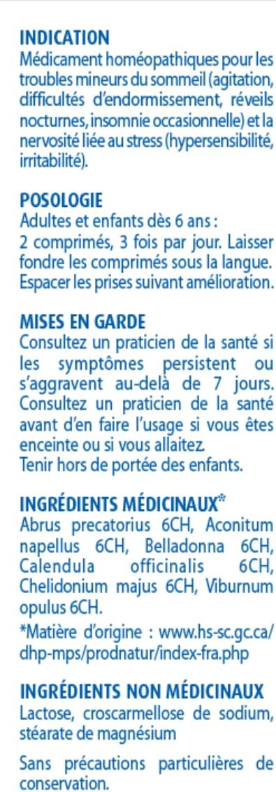 Boiron Quietude 90片，适用于睡眠和轻微睡眠障碍（烦躁不安、入睡困难、夜醒、偶尔失眠）以及神经紧张（过敏、烦躁）。顺势疗法药物。
