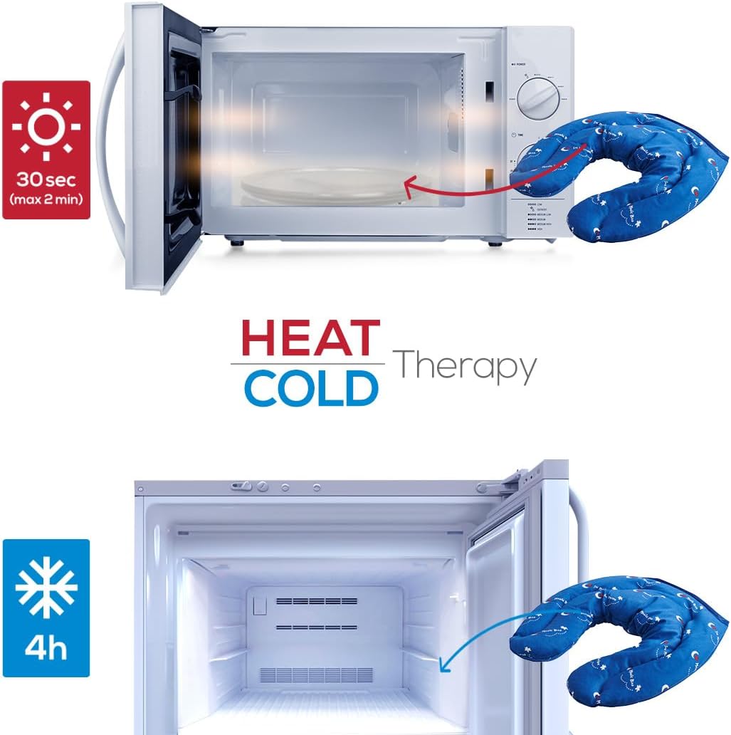 原廠魔法袋頸背加熱壓縮，冷熱療法，緩解頸部疼痛，榮獲家庭測試、家庭認可印章，無線，48 x 31 厘米（19 英寸 x 12 英寸）