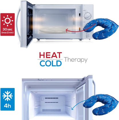 原廠魔法袋頸背加熱壓縮，冷熱療法，緩解頸部疼痛，榮獲家庭測試、家庭認可印章，無線，48 x 31 厘米（19 英寸 x 12 英寸）
