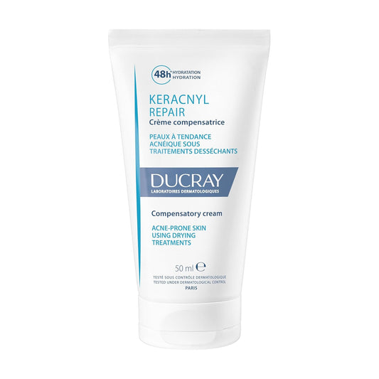 Ducray - Keracnyl Repair - Compensatory Cream - Acne-Prone Skin Using Drying Treatments - 50ml