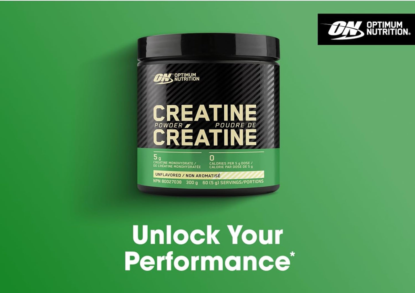 Optimum Nutrition 100% 純肌酸一水合物微粉，無味，600 克 - 120 份（包裝可能有所不同）