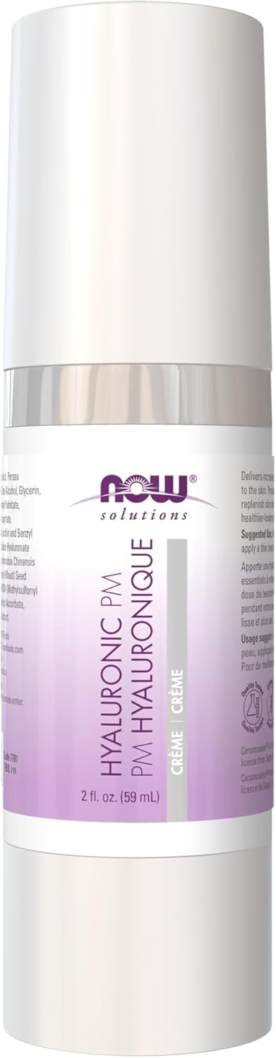 NOW Solutions, Hyaluronic Acid Creme, Rehydrating Moisture and Renewal Formula, 59ml