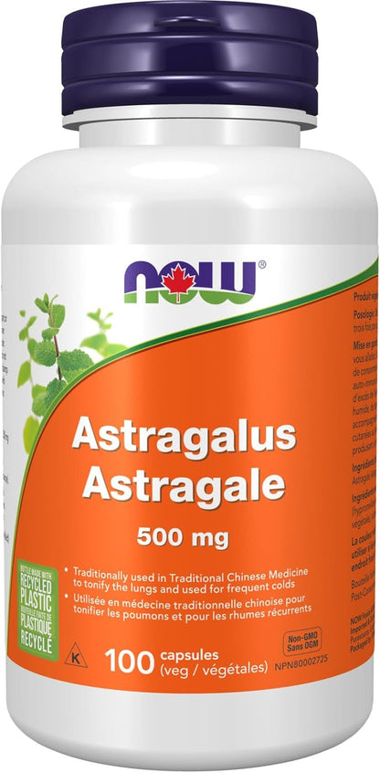 NOW Supplements, Astragalus (Astragalus membranaceus) 500 mg, Immune System Support, 100 Capsules