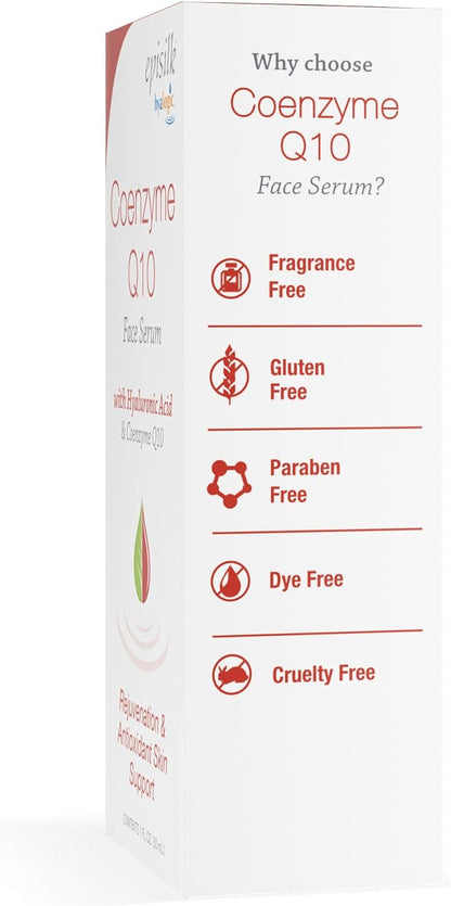 Hyalogic Episilk Coenzyme Q10 Serum w/Hyaluronic Acid for Collagen Support | Visible Firming Facial Serum for Dry Skin | Skin Rejuvenation - Antioxidant Serum (1 fl oz)