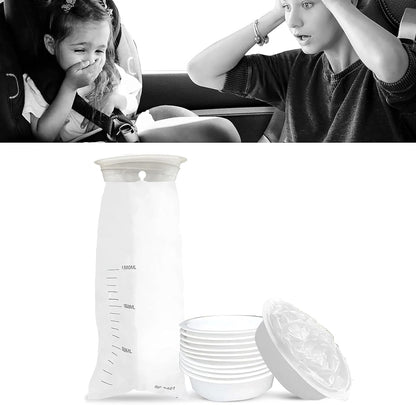 便携式呕吐袋，容量大，适合旅行晕车和孕吐，轻松收集唾液和呕吐物