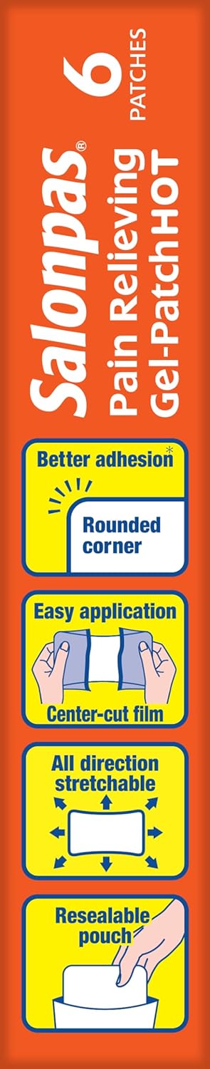 Salonpas Pain Relieving Gel Patch Hot 6 count