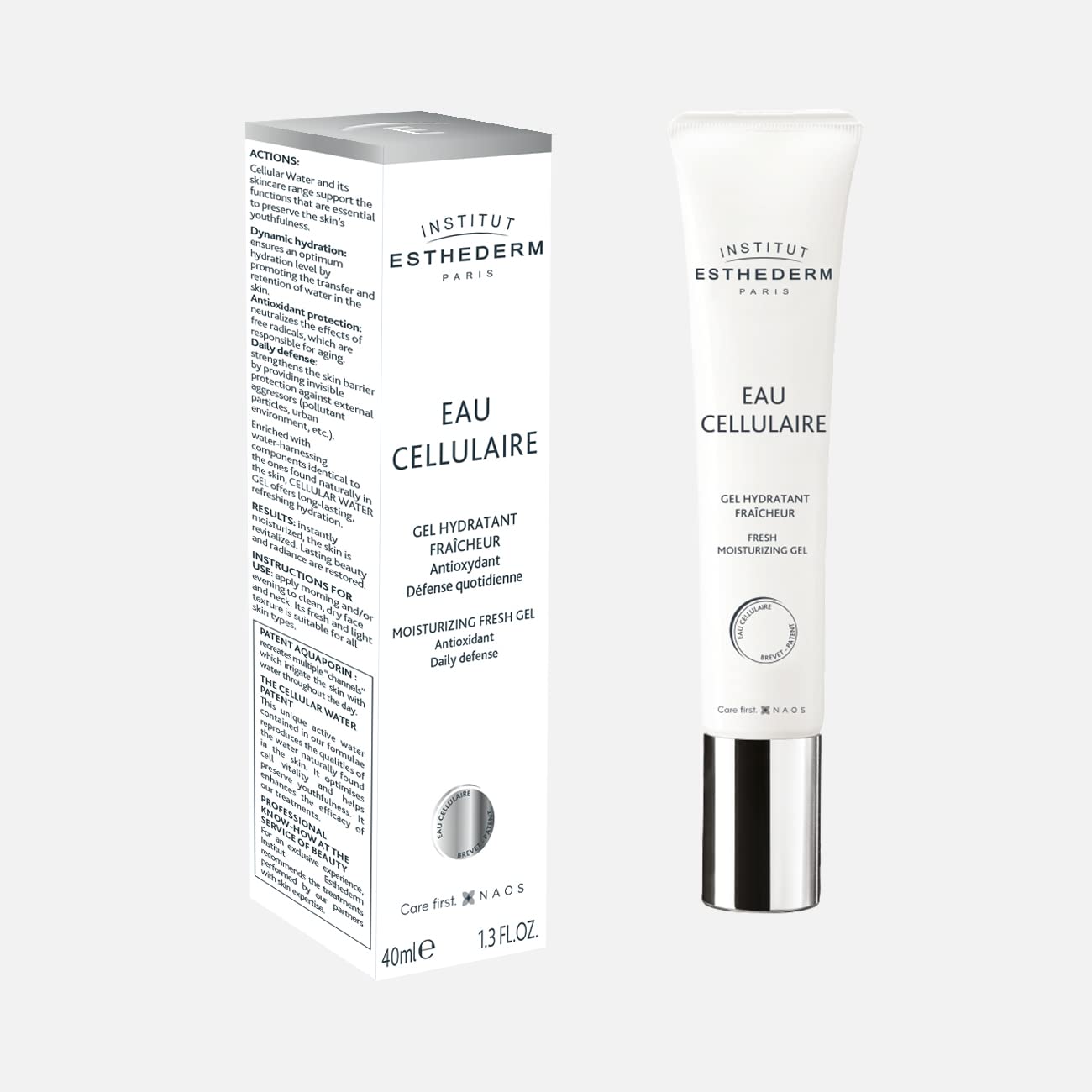 Institut Esthederm - 细胞水凝胶 - 清爽保湿凝胶，抗污染、保湿和清新感，40 毫升。