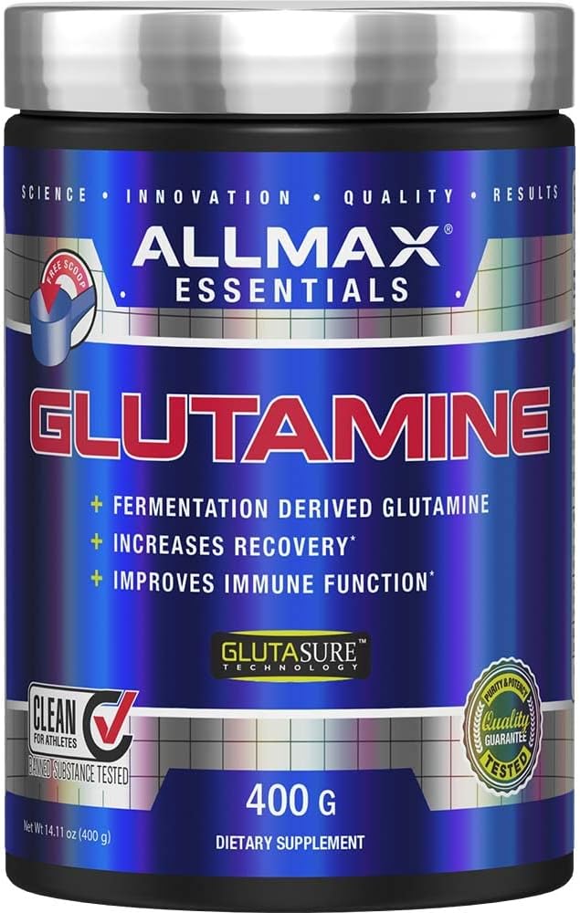 ALLMAX Nutrition - Glutamine Powder - 100% Pharmaceutical Grade - 400 Gram & ZMX2, 90 Count