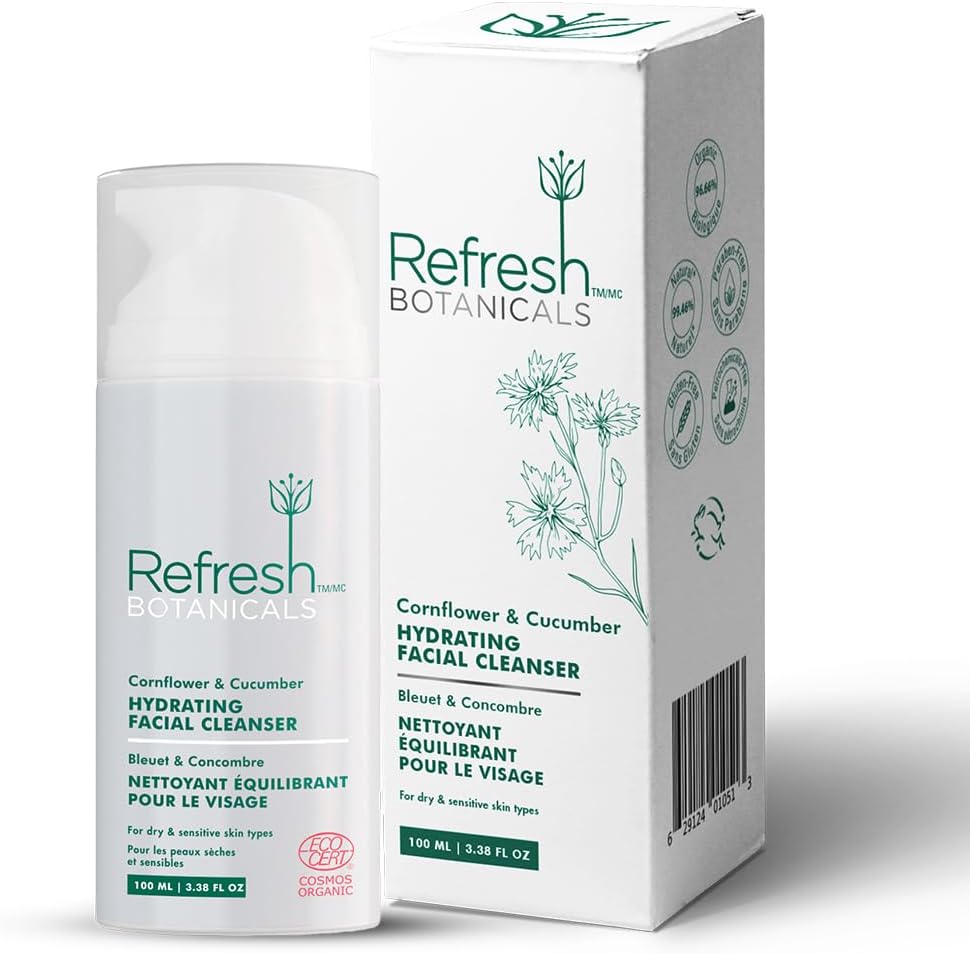 Refresh Botanicals 保湿洁面乳 | 有机认证，pH 值平衡，温和洁面 | 适合干性和敏感性肌肤 | 天然、纯素、无动物实验 | 加拿大制造 | 100 毫升