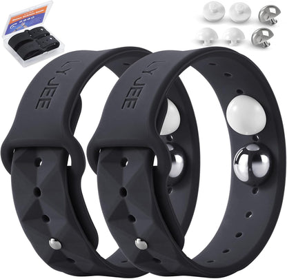 LYJEE 晕车带 可调节指压式恶心腕带 缓解孕妇晨吐（黑色）