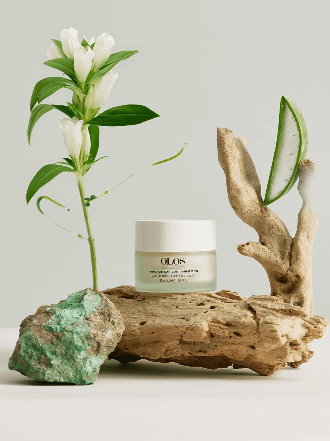 Olos 淨化乳霜，50 毫升 - 乳霜，富含維生素 E、蘆薈 - 不會粉刺