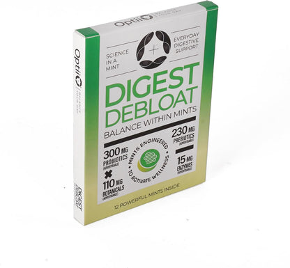 Optii Mint. Debloat & Digest Mints. 12 Piece. Sugar-Free