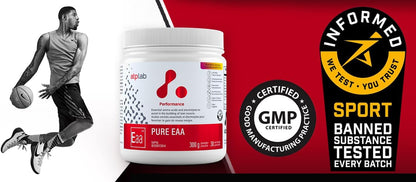 ATP LAB 纯 EAA 粉，300 克，30 份，浆果柠檬水口味 - 11 种 EAA 和电解质的完整混合物 - L-赖氨酸、L-蛋氨酸、色氨酸 - 锻炼支持和补水必需氨基酸