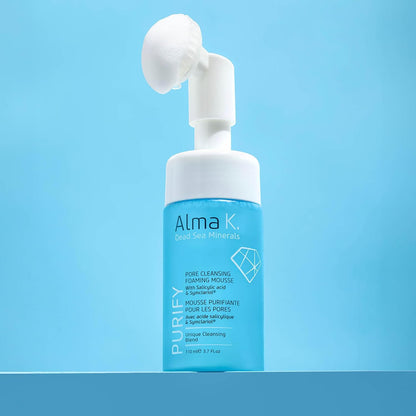 Alma K Pore Cleansing Foaming Mousse - Gentle Face Cleanser for Women - Hydrating Facial Cleanser with Salicylic Acid - Face Wash for Women - 3.7 Fl oz
