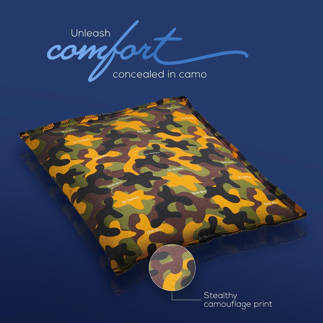 原廠魔法包限量版迷彩熱敷袋，冷熱療法，緩解下背部和肩部疼痛，無線冷熱敷，28 x 24 公分（11 吋 x 9.5 吋）