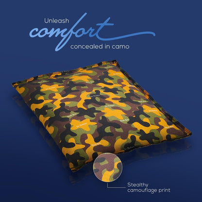 原廠魔法包限量版迷彩熱敷袋，冷熱療法，緩解下背部和肩部疼痛，無線冷熱敷，28 x 24 公分（11 吋 x 9.5 吋）