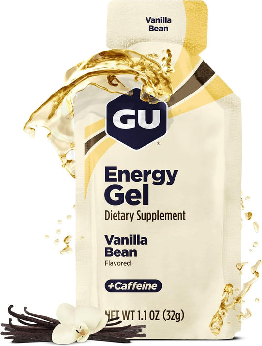 GU ENERGY Original Sports Nutrition Energy Gel, Vanilla Bean, 24-Count