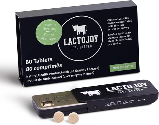 LactoJoy Lactase Pills I Powerful Lactase Enzymes for Lactose Intolerance I Ultra Pure Lactase for Improved Digestion I No Silicon Dioxide, No Artificial Flavors, No Sucralose I 100% Vegan I 80 Pieces …