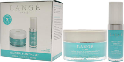 Lange Essential Survival Set 1.7oz Urban Protect Day Cream, 0.68oz Urban Defense Serum Unisex 2 Pc