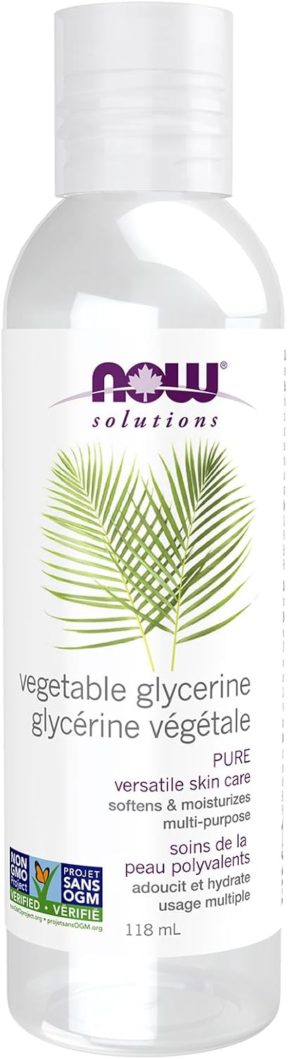 NOW Solutions, Vegetable Glycerin, 100% Pure, Versatile Skin Care, Softening and Moisturizing, 118ml