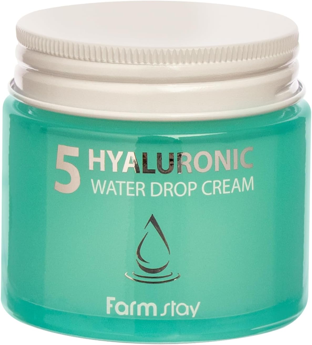Farmstay Hyaluronic 5 Water Drop Cream - Hyaluronic Acid Cream for Full-Day Hydration - Moisturizing Face Cream for a Firm, Plump Complexion - 80 ml