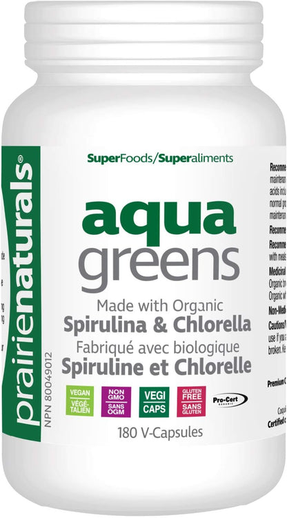 Prairie Naturals Organic Aqua Greens VCaps - 180 Count