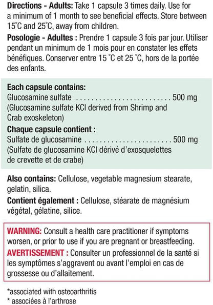 Jamieson 葡萄糖胺常规强度 500 毫克，360 粒胶囊和钙镁和维生素 D3
