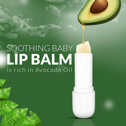 天然潤唇膏，有效治癒嬰兒乾裂的嘴唇，保濕滋養潤唇膏，0.12 盎司（2 支裝）