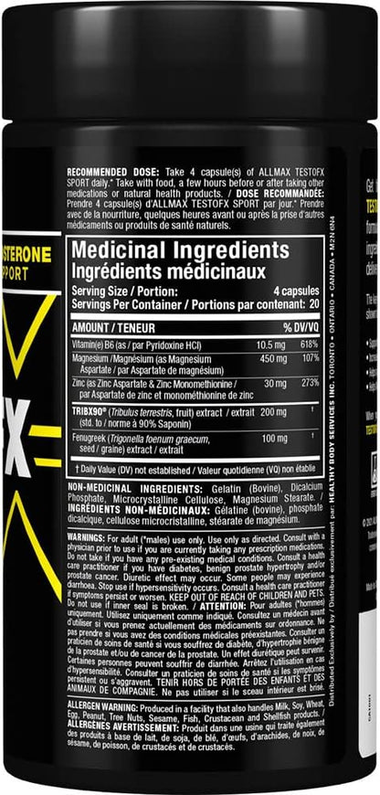 ALLMAX TESTOFX LOADED 80粒胶囊