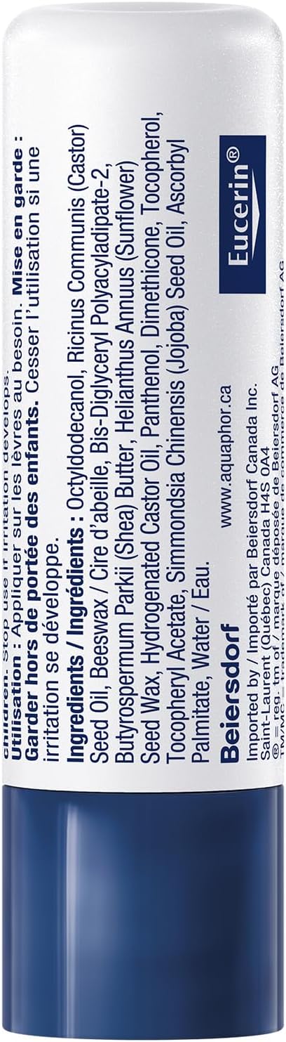 EUCERIN AQUAPHOR 唇部修復棒 DUO PACK 適用於乾燥、皸裂和開裂的嘴唇，2x4.8g