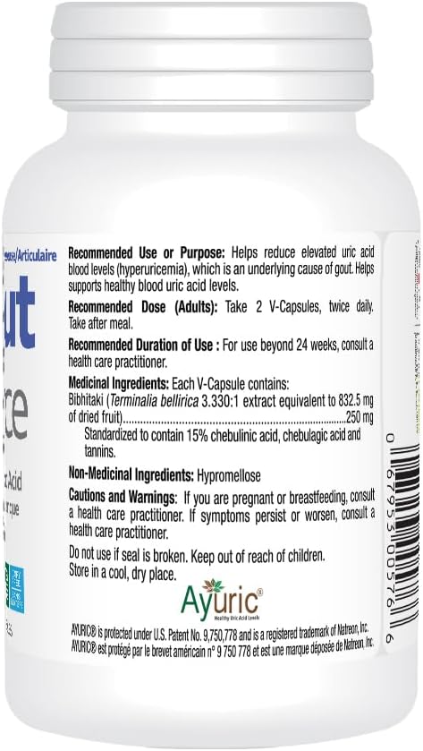 Prairie Naturals 痛风力降低尿酸 - 60 粒