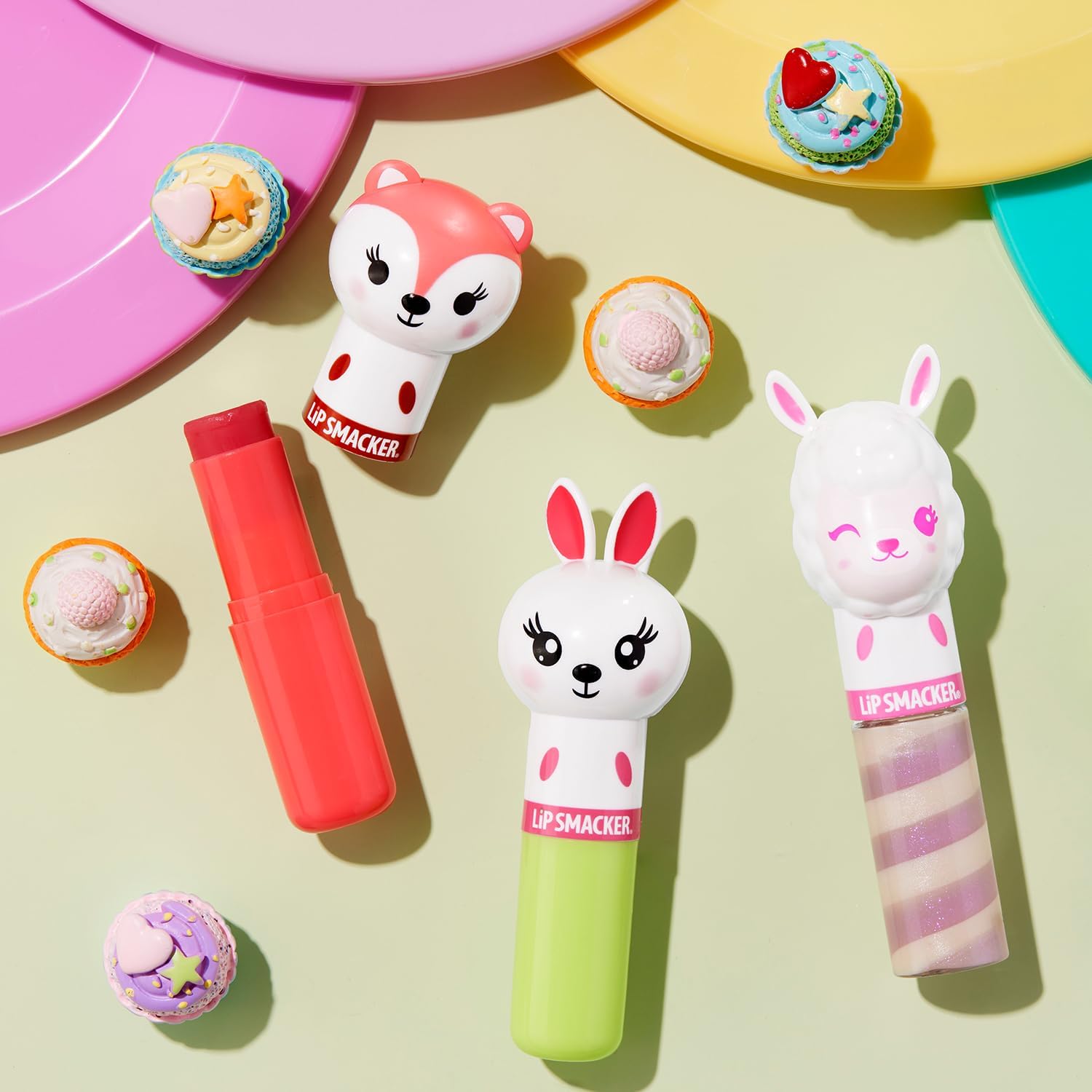 Lip Smacker Lippy Pals 3 Pack Lip Kit- Unicorn/Panda/Kitten Foxy