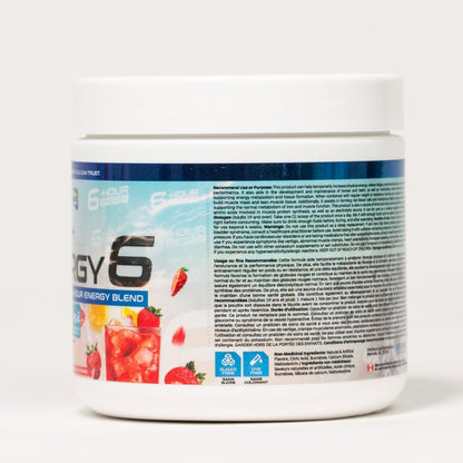 Amino+Energy6-6 小时能量补充剂，含氨基酸、维生素、矿物质和兴奋剂 - 提升注意力和能量 - （草莓柠檬水）