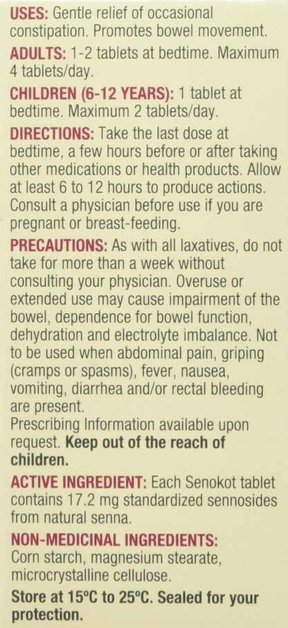 Senokot Extra Strength Laxative, 60 Count