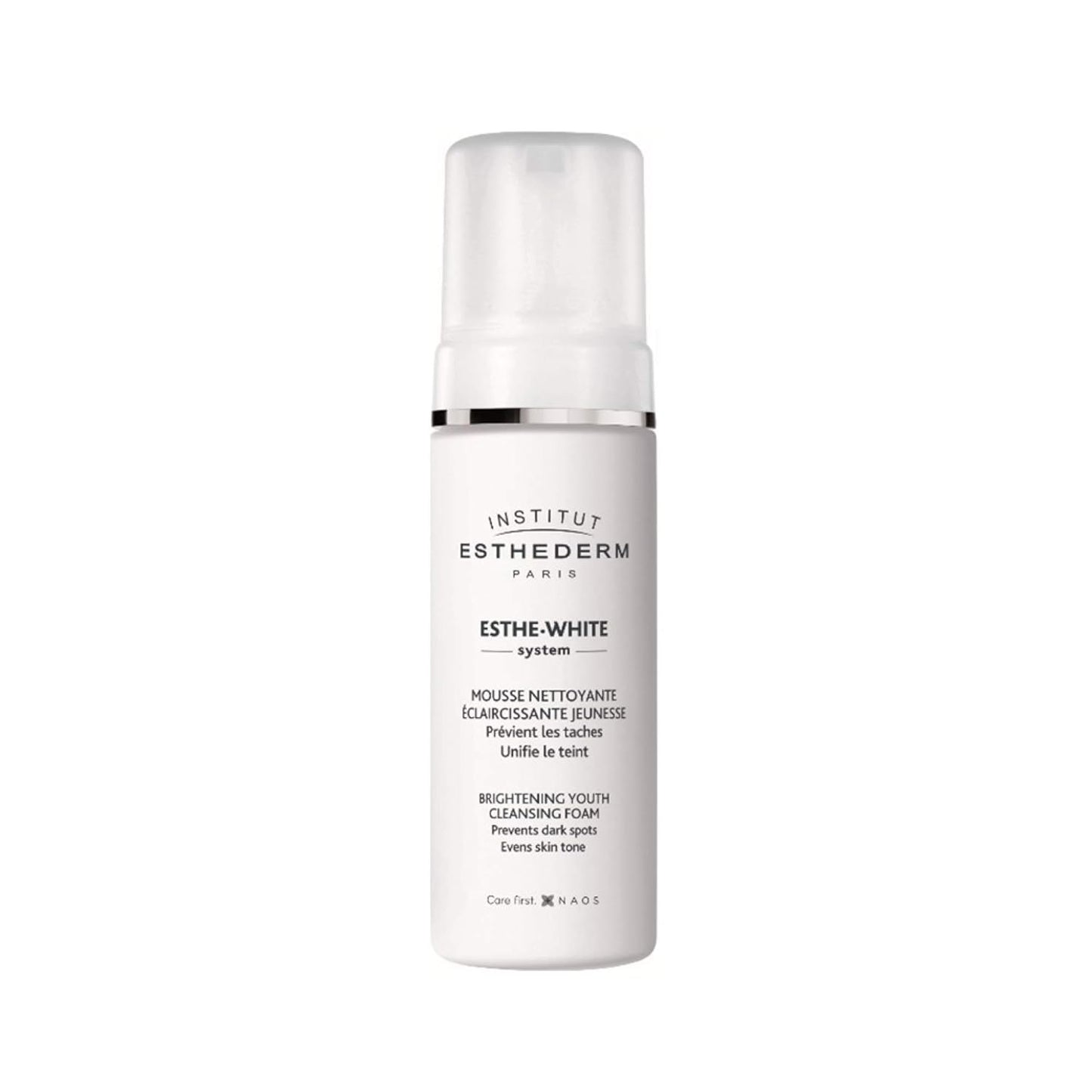 Institut Esthederm - Esthe-White Brightening Youth Cleansing Foam - Gentle Cleanser To Brighten Complexion, All Skins Types, 150 mL.