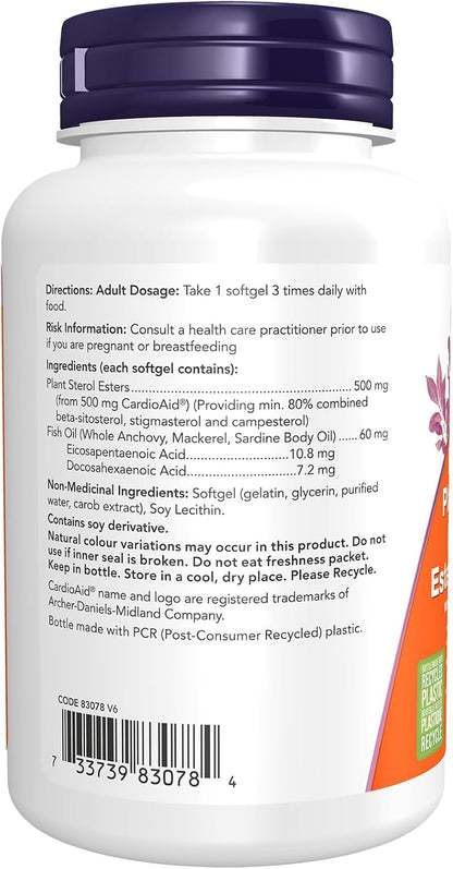 NOW Supplements，β-谷甾醇植物固醇，含 CardioAid-S 植物固醇酯和添加魚油，90 粒軟膠囊