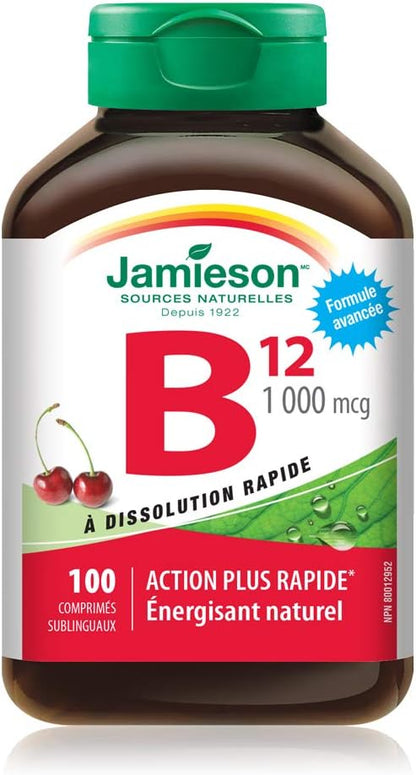 Vitamin B12 Methylcobalamin 1,000 mcg Fast-Dissolving Tablets & Vitamin D 1,000IU 500 Tablets