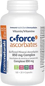 Prairie Naturals 維生素 C Force 礦物質抗壞血酸鹽有助於骨骼/軟骨/牙齒/牙齦/傷口癒合/和結締組織的形成，維持肌肉功能，維持身體的…