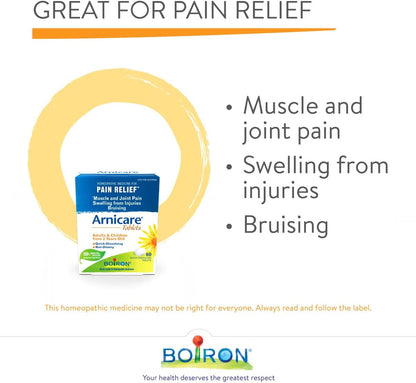 Boiron Arnicare 片剂，60 片，顺势疗法药物，用于缓解肌肉和关节疼痛肿胀和 Arnicare 凝胶 75g，用于缓解肌肉疼痛和关节疼痛
