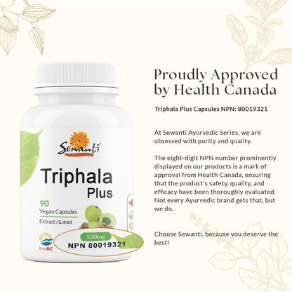 Sewanti Triphala Plus 90粒素食膠囊 NPN 80019321 500毫克