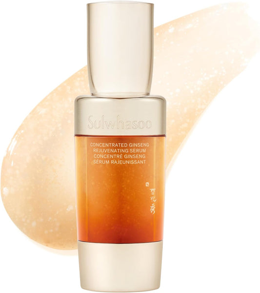 Sulwhasoo Concentrated Ginseng Rejuvenating Serum- Ginseng & Peptide Anti-Aging Serum with Niacinamide, Retinol, Vitamin B5 & Hyaluronic Acid for Wrinkles & Hydration, 1.01 fl. oz.(Packaging May Vary)
