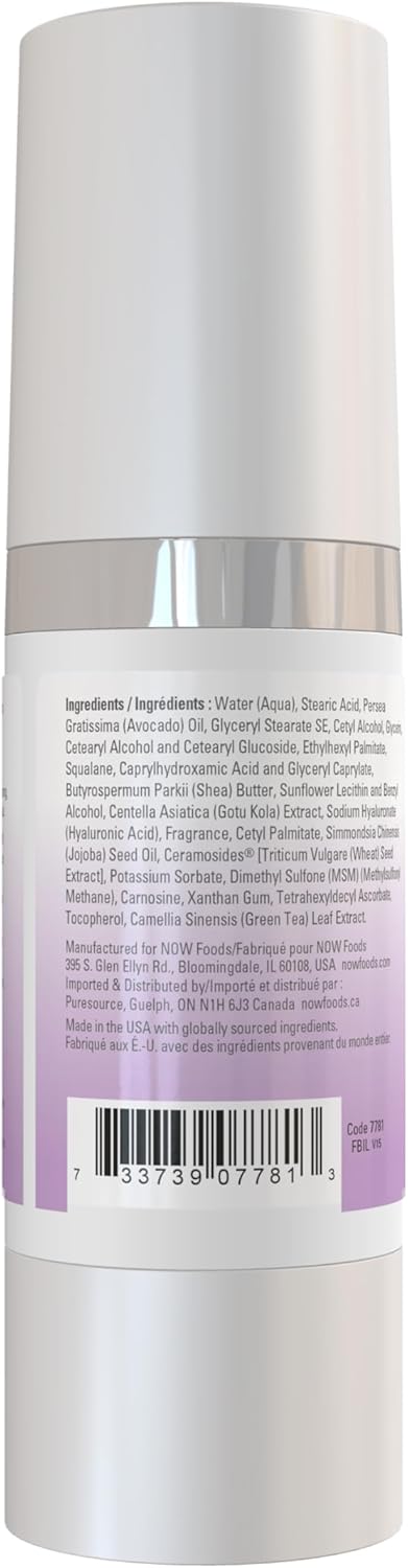 NOW Solutions, Hyaluronic Acid Creme, Rehydrating Moisture and Renewal Formula, 59ml